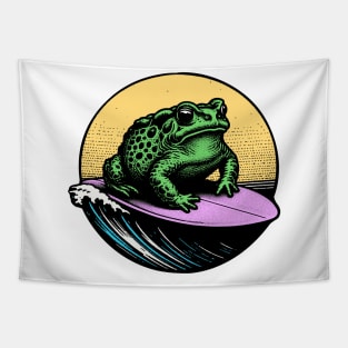 Surfing Toad Tapestry