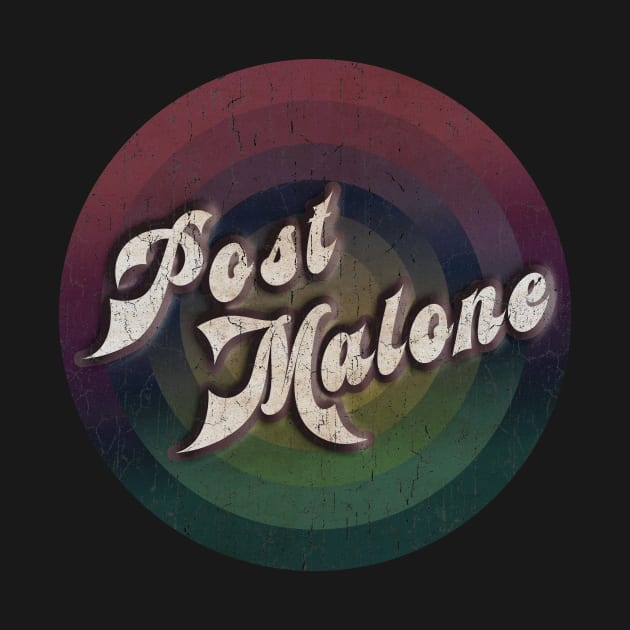 retro vintage circle Post Malone by NamaMarket01