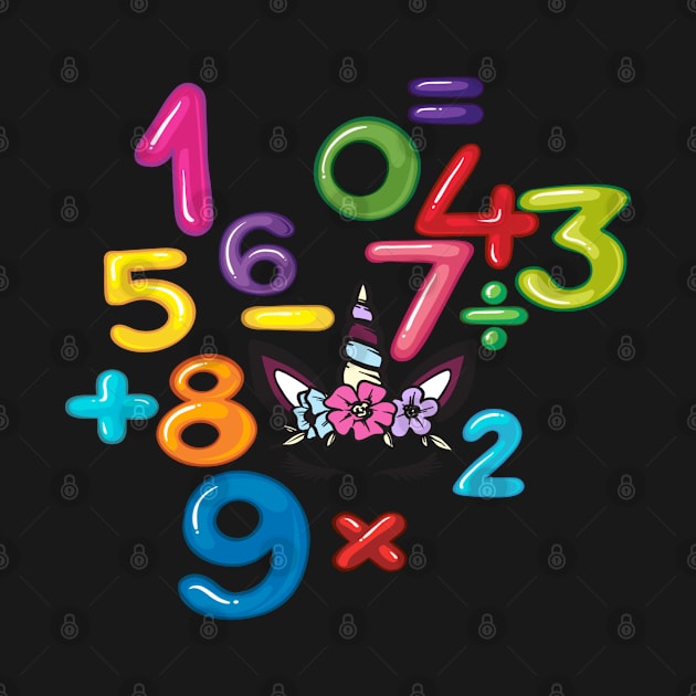 unicorn Number day kids costume Numbers Math day calculator funny by YuriArt