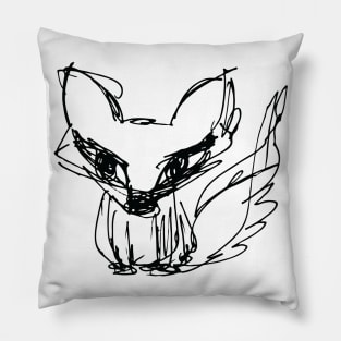 Fox Sketch (black ink) Pillow