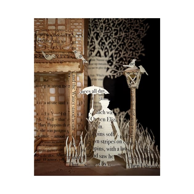 Mary Poppins paper sculpture by daysfall