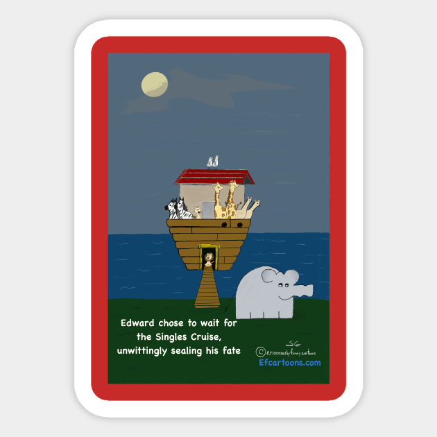 Missed The Boat Elephant Comic Sticker Teepublic Uk Missed The Boat Elephant Comic Sticker Teepublic Uk
