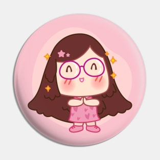 Cute girl design Pin