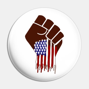 Red, White and Brown Pin