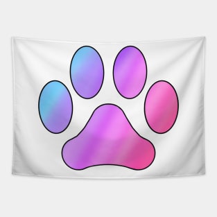 Rainbow Cat/Dog Paw Tapestry