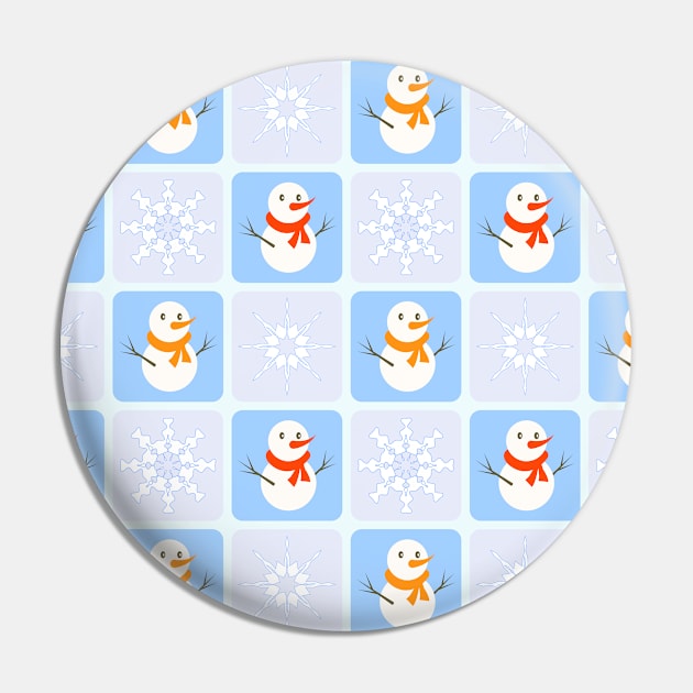 Winter checkered pattern snowman and snowflakes Pin by Cute-Design
