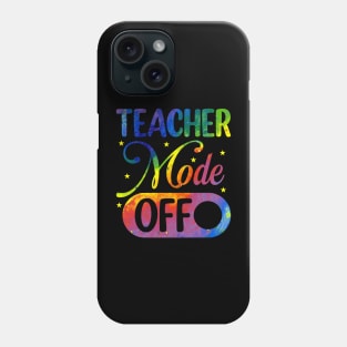 groovy teacher mode off Last Day Of School Summer Break Phone Case