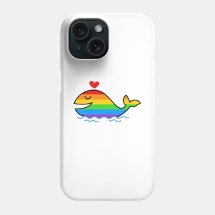 Whale Rainbow Pride Shirt, LGBTQ, Gay Shirt, Lesbian Shirt, Gift for Gay Lesbian, Queer Pride Month Phone Case