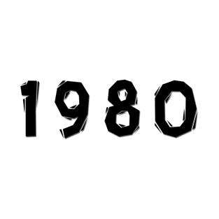 1980 year | simple black T-Shirt