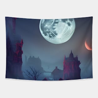 Midnight Full Moon Tapestry