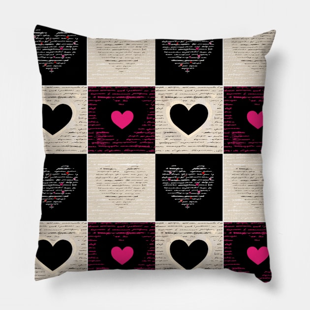 Check Hearts Pillow by Red Rov