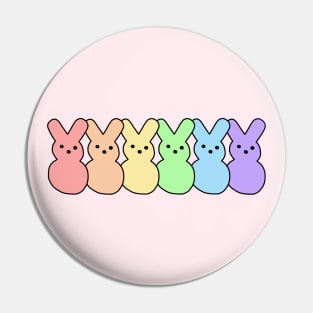 Pastel Rainbow Bunnies Pin