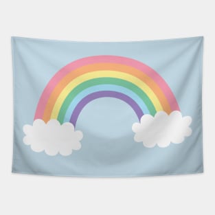 Pastel Rainbow Clouds Kawaii Cute Tapestry