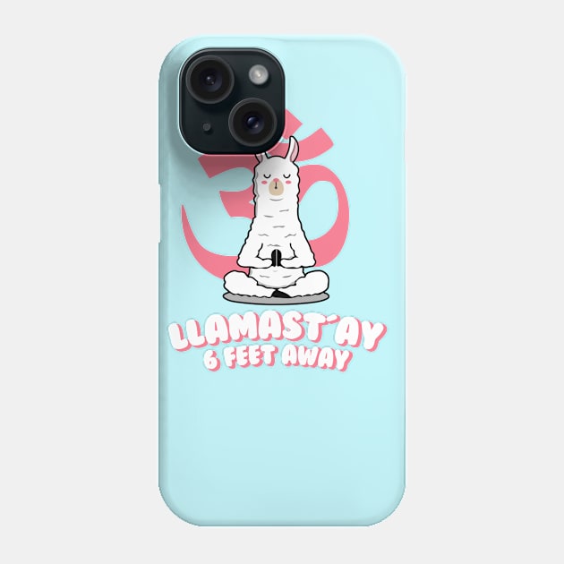 llamastay 6 feet away Phone Case by Digifestas