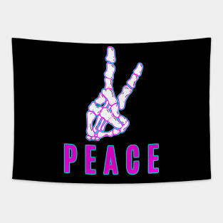 Peace skull hand Tapestry