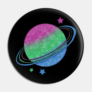 Polysexual Pride Planet Pin