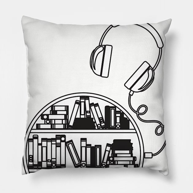 Got Audiobooks? Pillow by Shelf Addiction