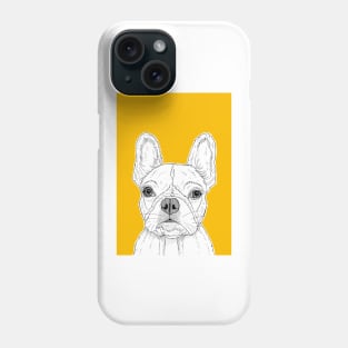 French Bull Terrier ( yellow background ) Phone Case