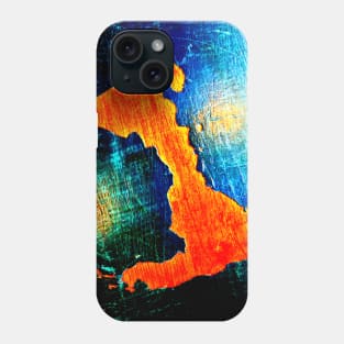 Orange and Blue Abstract Phone Case