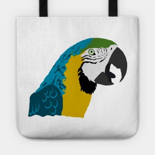 Blue and Gold Macaw Bust Tote