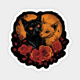 Valentine's Day Love Vintage Halloween Black Cat Witch Retro Cute Super Cool Best Gift Magnet