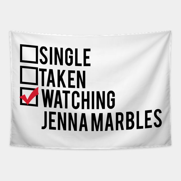 Watching Jenna Marbles Tapestry by brendalee