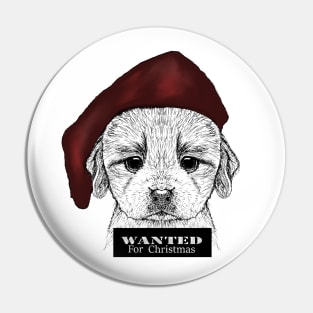 Wanted for Christmas Pin