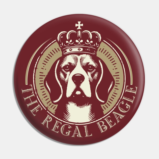 The Regal Beagle Retro Design Pin by Trendsdk