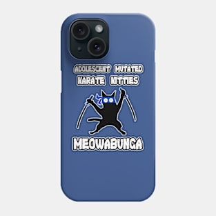 Adolescent Mutated Karate Kitties Blue Phone Case