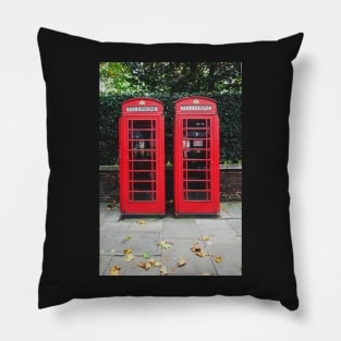 Telephone boxes, London England, UK Pillow