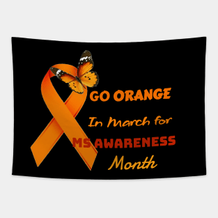 Go orange Month Tapestry