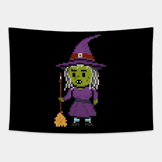 Pixel Monster Witch Tapestry by gkillerb