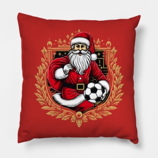 Christmas Santa Soccer player 09 Pillow