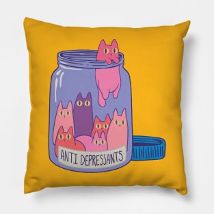 Antidepressants Cats Pillow