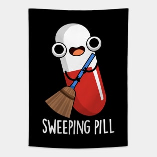 Sweeping Pill Funny Medicine Pun Tapestry