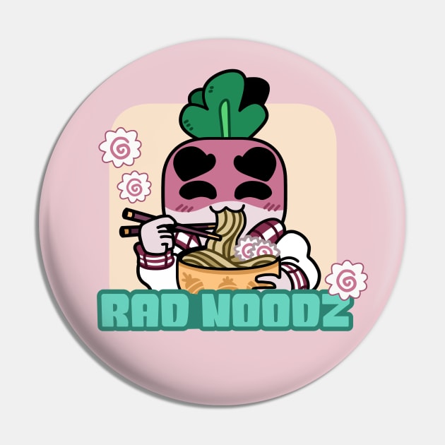 Rad Noodz Pin by JenjoInk