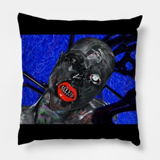 WEBHUMAN CREEP 3D ART HORROR RAVE Pillow