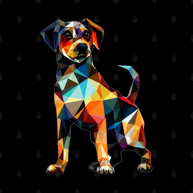 Origami Cute Dog Geometric by Origami Fashion