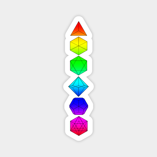 Rainbow Dice Magnet by richardsimpsonart