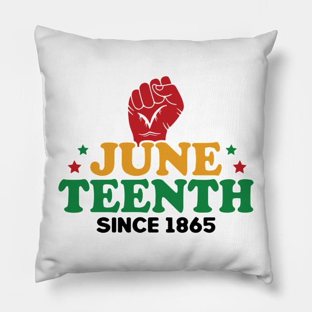 Juneteenth Since 1865 Black History Month Pillow by styleandlife