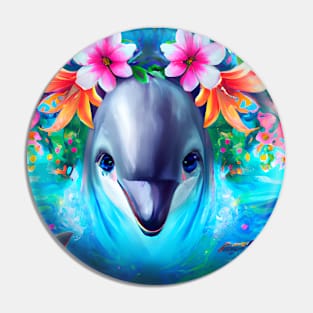 Happy Dolphin Pin