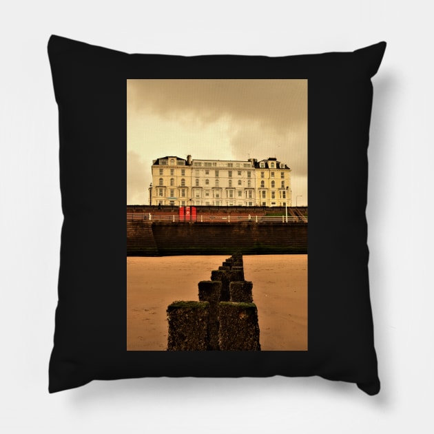 A view of Bridlington, England Pillow by golan22may
