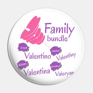 Family bundles, happy valentines day Pin