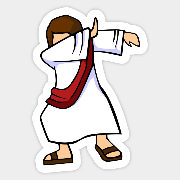 Dabbing Jesus Funny Christian - Funny Jesus - Sticker