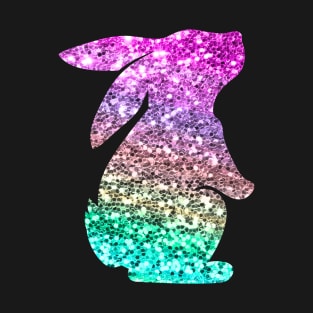 Rainbow Glitter Bunny T-Shirt