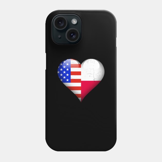 Half American Half Polish - Gift for Polish From Poland Phone Case by Country Flags