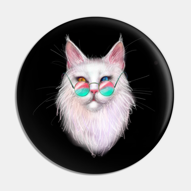 White Maine Coon Cat With Different Colored Eyes Cute Maine Coon