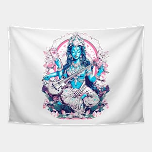 Revering Sarasvati: The Hindu Goddess of Knowledge, Wisdom, and the Arts Tapestry