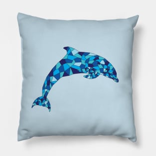 Geometric Dolphin Pillow