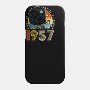 Awesome Since January 1957 Vintage 66th Birthday Phone Case